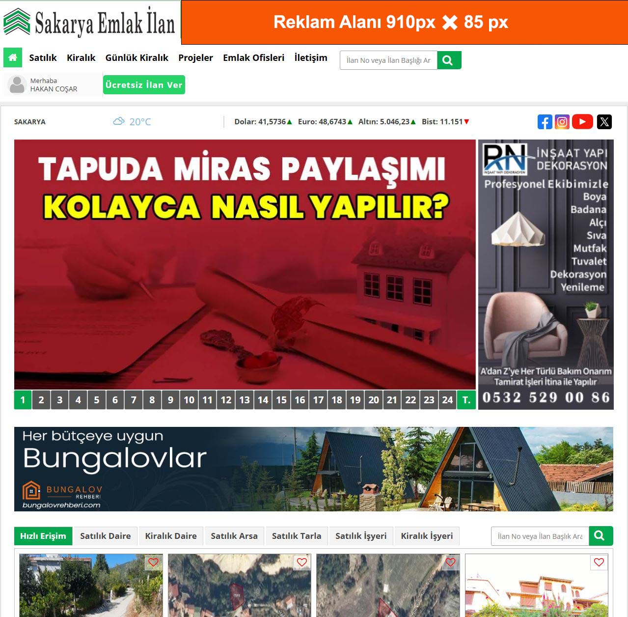 Reklam Banner Alanları