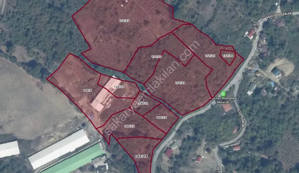 GEYVE AKINCI KÖYÜNDE 3488 m² RESMİ YOLA CEPHELİ, VERİMLİ FINDIK BAHÇESİ